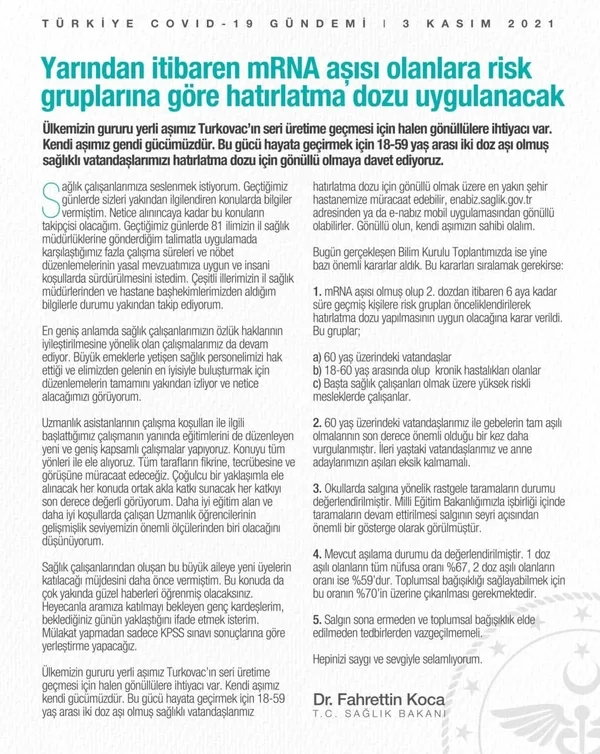 bilim-kurulu-toplantisi-sonrasi-yazili-aciklama-biontech-ucuncu-doz-asilama-ne-zaman-yuz-yuze-egitim-devam-edecek-mi-1635968196411.jpg Aşılamada yeni dönem bugün başlıyor! BioNTech üçüncü doz aşısı ne zaman yapılmalı? - 6