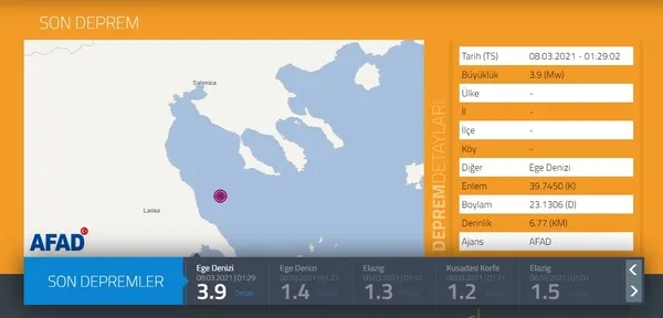 Son dakika: Ege Denizi’nde şiddetli deprem | 2021 AFAD son depremler... - 3