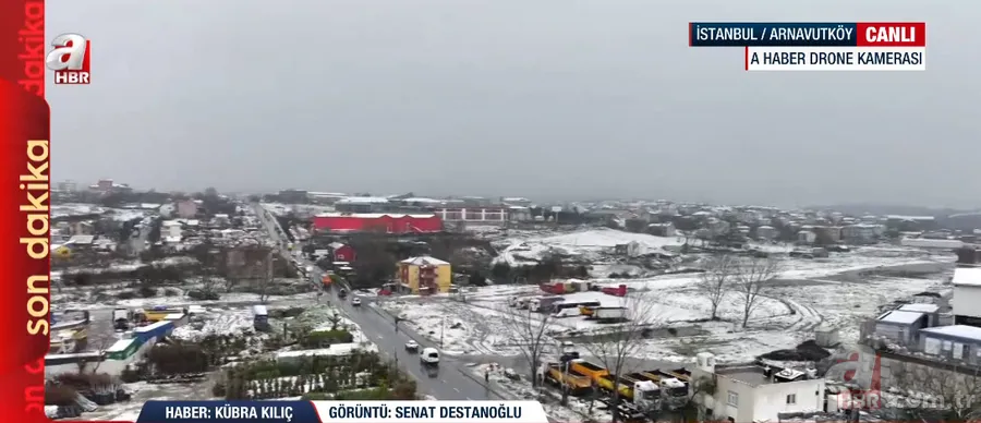 İstanbul’da yoğun kar! A Haber yağışın etkili olduğu ilçelerde 1