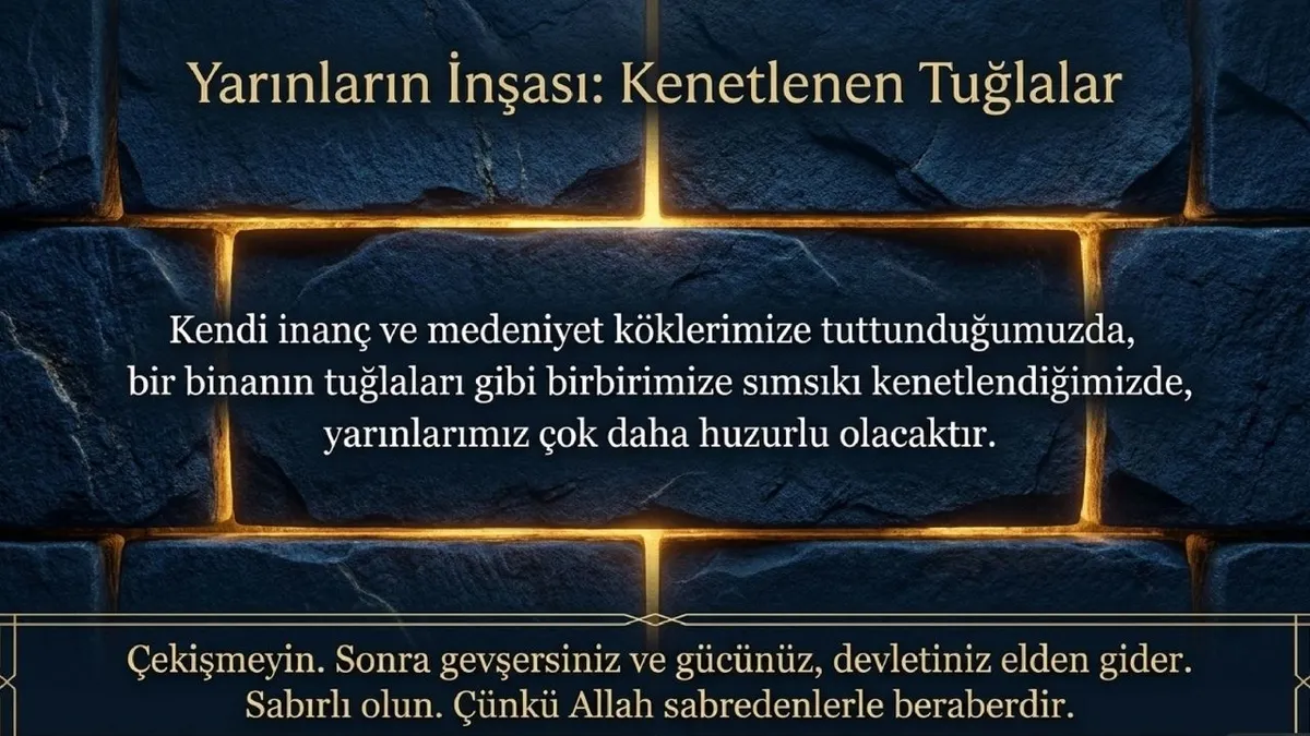 7-agustos-cuma-hutbesi-diyanetten-kardeslik-ve-birlik-mesaji-1786096911752.jpg Hutbe, çekişme ve ayrılığın gücü zayıflatacağı, sabır ve birlik içinde hareket edilmesi gerektiği uyarısıyla tamamlandı.