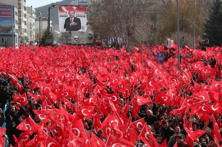 Başkan Erdoğan'ın Afyonkarahisar mitinginden çarpıcı kare!