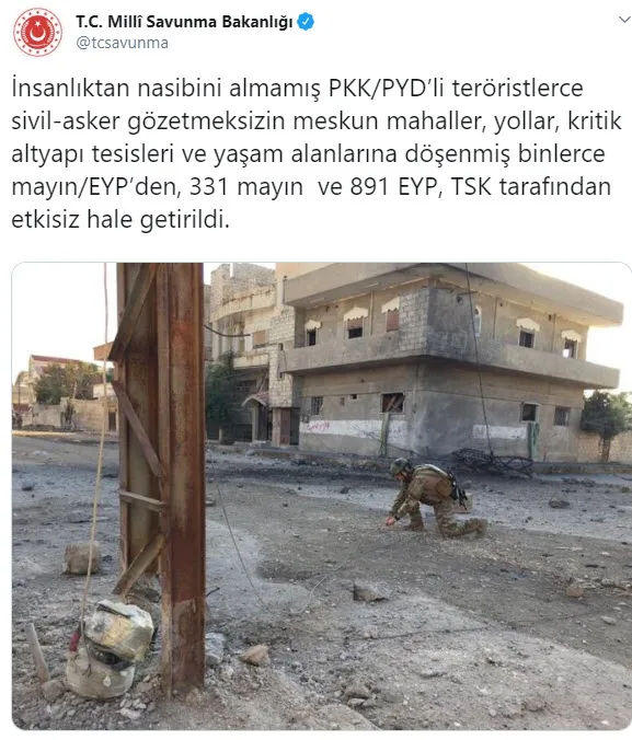 Suriye’de binlerce mayın imha edildi