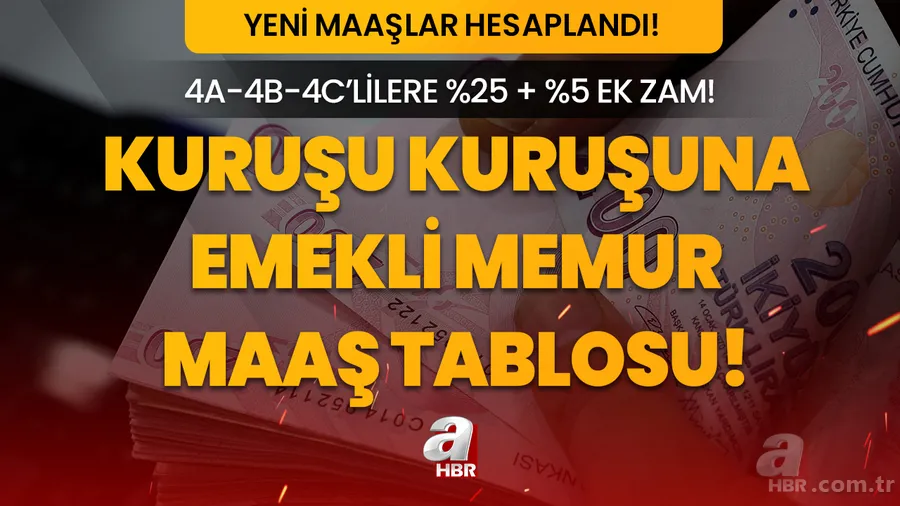 4A, 4B, 4C'lilere yüzde 25 + %5 EK ZAM! SSK- Bağkur emekli maaşları hesaplara yansıdı! İşte kuruşu kuruşuna güncel maaşlar... 1