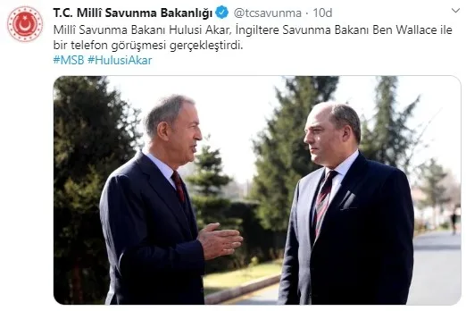 Son dakika: Bakan Hulusi Akar, Ben Wallace ile görüştü - 1