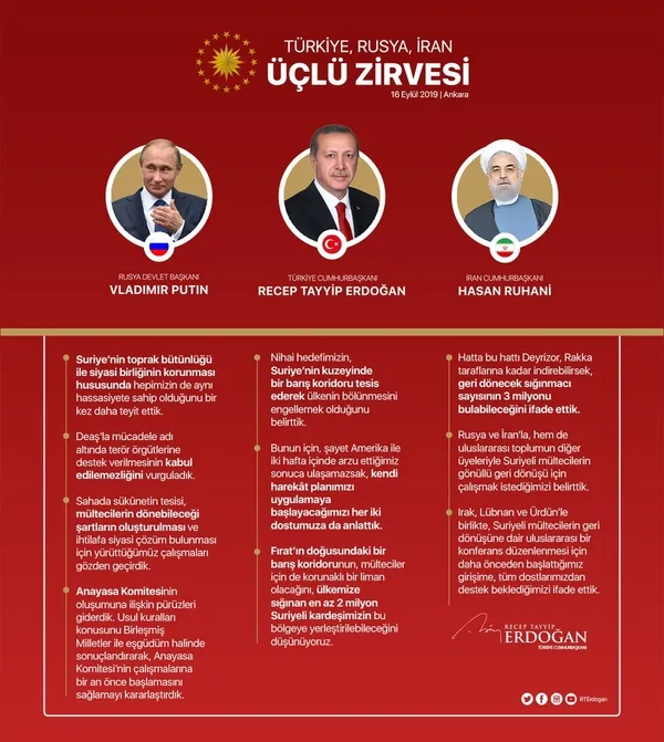 SON DAKİKA: Erdoğan, Putin ve Ruhani’den "Üçlü Suriye Zirvesi" sonrası flaş açıklamalar - 3