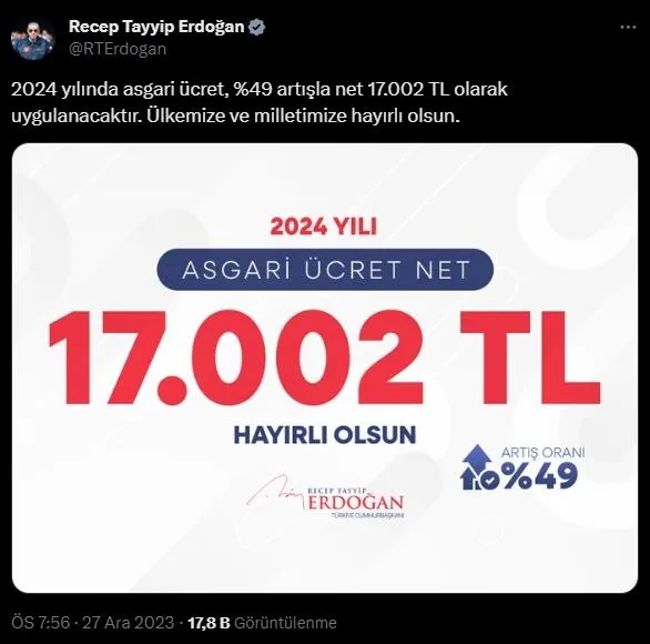Asgari ücret ne kadar oldu? 2024 asgari ücret zammı için flaş açıklama! İşte zam oranı...