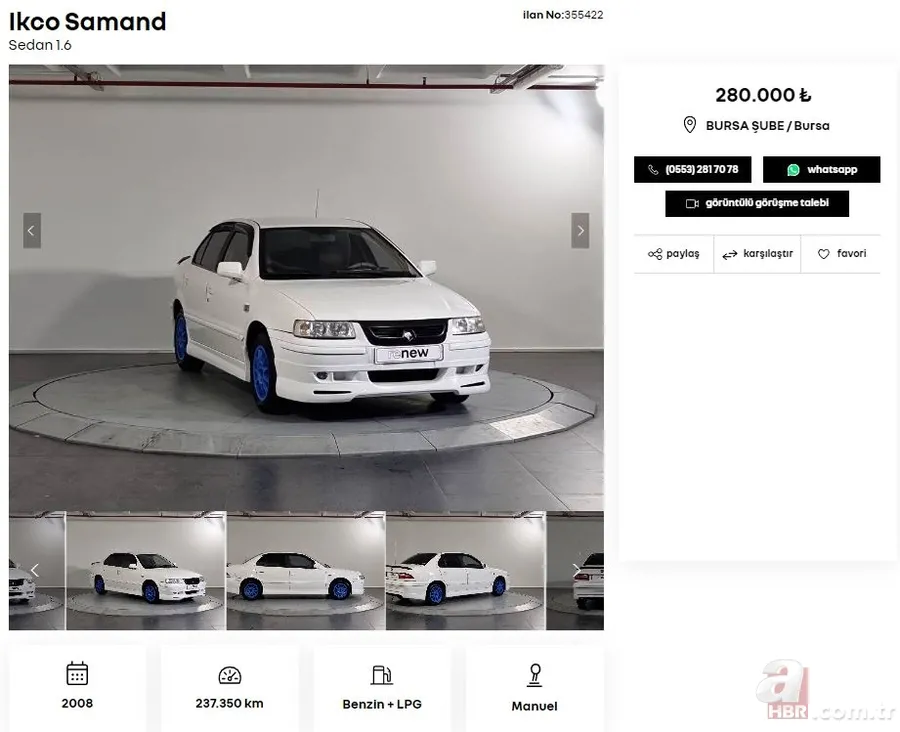 Uyguna İkinci el araç satışı yapıyor! Fiyatlar 230 bin TL’den başlıyor! Fiat, Volkswagen, Hyundai, Peugeot, Renault, Ford, Citroen mollerinin fiyatı ne kadar? 6