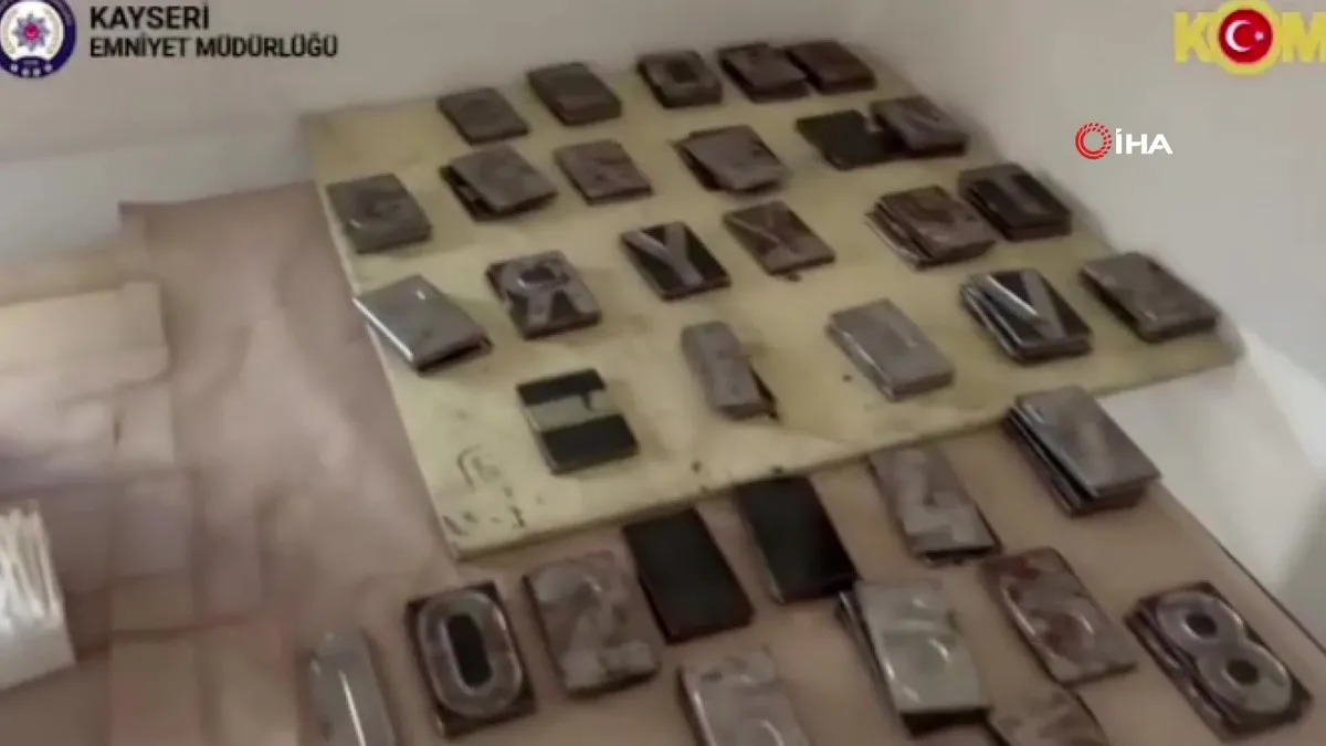 Kayseri polisinden 'sahte plaka' operasyonu