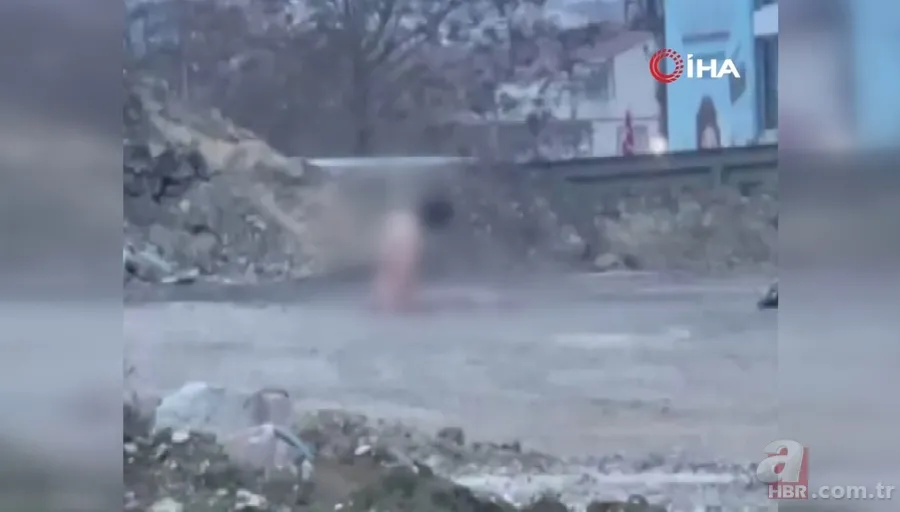 Tedirginlik yaratan görüntü! Çıplak şahsın garip hareketleri kamerada 1