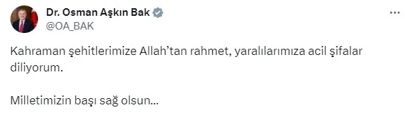 MSB acı haberi duyurdu: 6 kahraman asker şehit oldu, 1 kahraman asker yaralı