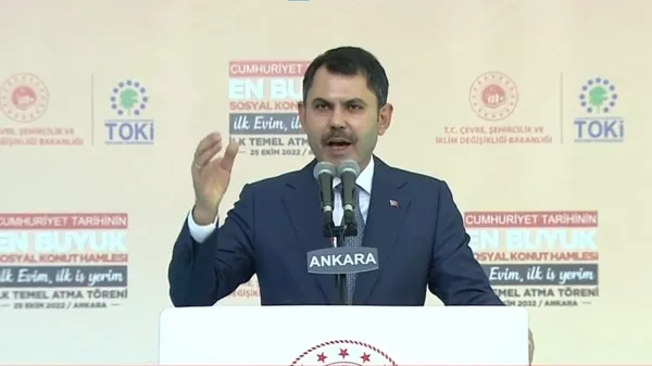 TOKİ temel atma programında Bakan Murat Kurum'dan 6'lı masaya flaş sözler: Bacaklarını titretiyoruz - 1