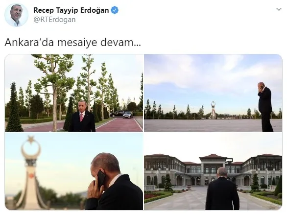Başkan Erdoğan Ankara’da mesaiye devam ediyor