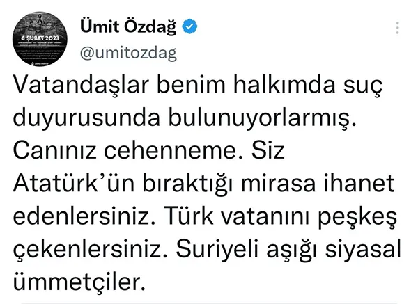 Devlet ve milletin bir oluşunu hazmedemeyen Ümit Özdağ provokasyon için PKK'nın yalanına sarıldı - 2