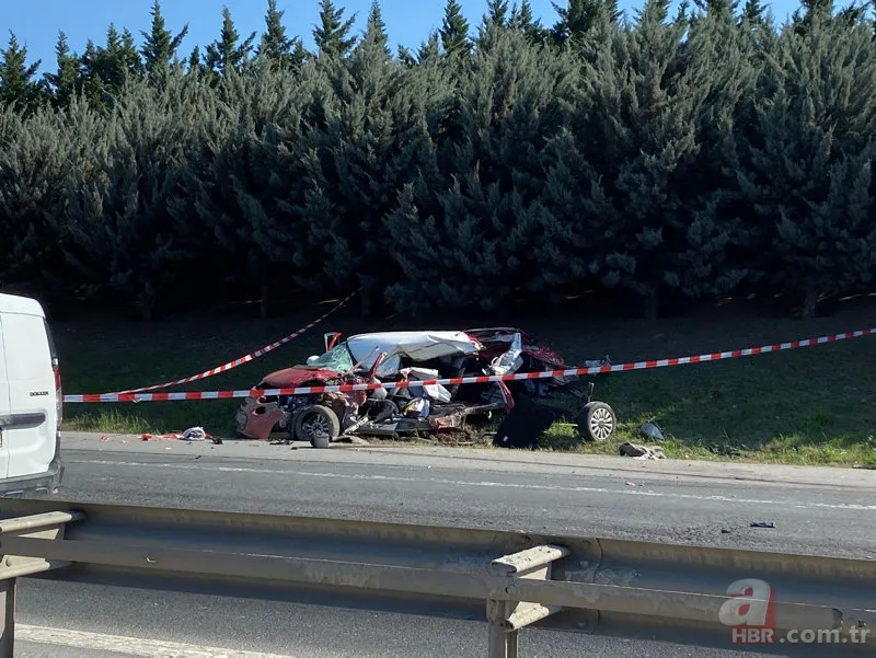 SON DAKİKA | TEM'de can pazarı! Hafriyat kamyonu araçları biçti: 6 ölü, 3 yaralı! İşte kaza anı 14