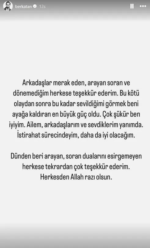 Gönül Dağı’nın Taner’i Berk Atan’dan kaza sonrası ilk açıklama geldi
