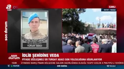 İdlib şehidine veda