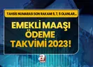 Emekli maaşı ödeme tarihleri 2023!