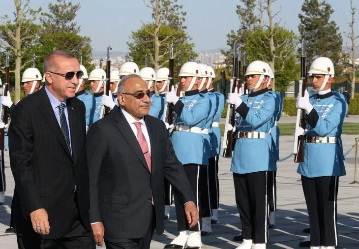 Başkan Erdoğan, Irak Başbakanı Abdulmehdi’yi resmi törenle karşıladı