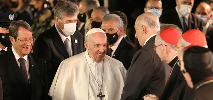 Papa Franciscus Kıbrıs Rum kesiminde! GKRY lideri Anastasiadis'ten skandal Türkiye ve Osmanlı açıklaması