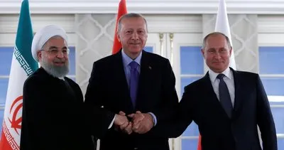 Üçlü Zirve öncesi Erdoğan Putin ve Ruhani'den aile fotoğrafı