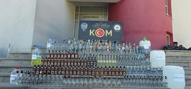 Son dakika: Adana'da kaçak ve sahte içki operasyonu