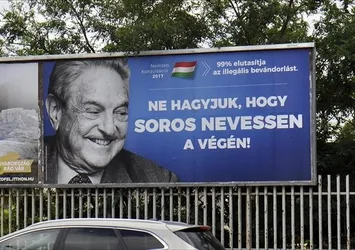 Macaristan'da Soros afişli hükümet kampanyası