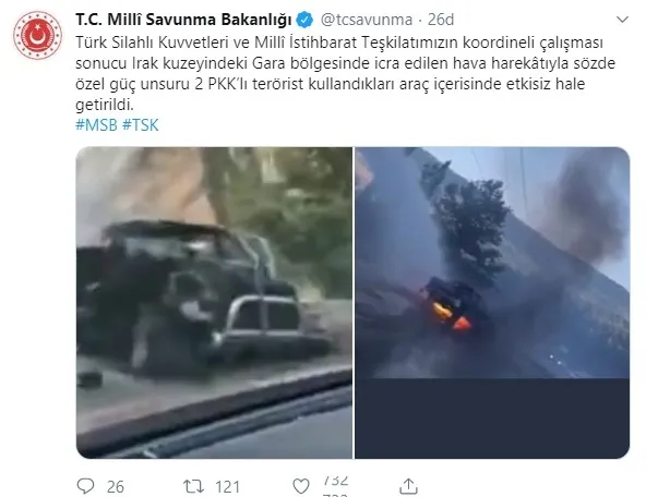 Sözde özel güç unsuru 2 PKK’lı terörist etkisiz hale getirildi - 1
