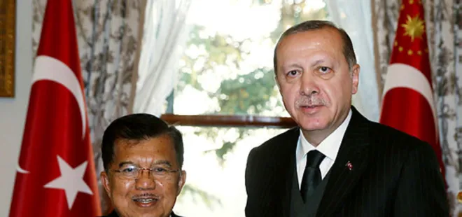Cumhurbaşkanı Erdoğan Yusuf Kalla’yı kabul etti