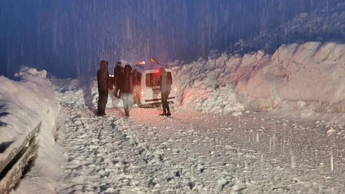 Hakkari–Van yolunda çığ faciası! Mahsur kalan 5 araç kurtarıldı