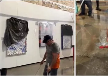 Contemporary İstanbul'da su baskını rezaleti! Sanat eserleri su altında kaldı fuar yönetimi sorumluluk almadı