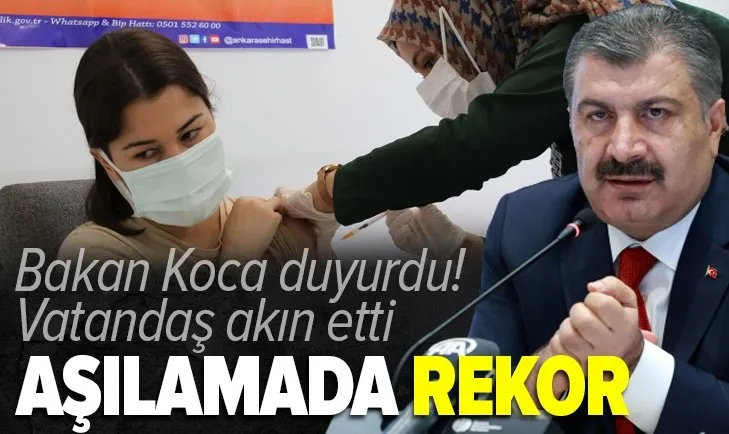 Son dakika | Sağlık Bakanı Fahrettin Koca duyurdu: Aşılamada rekor! Bugün 750 bin aşı randevusu var