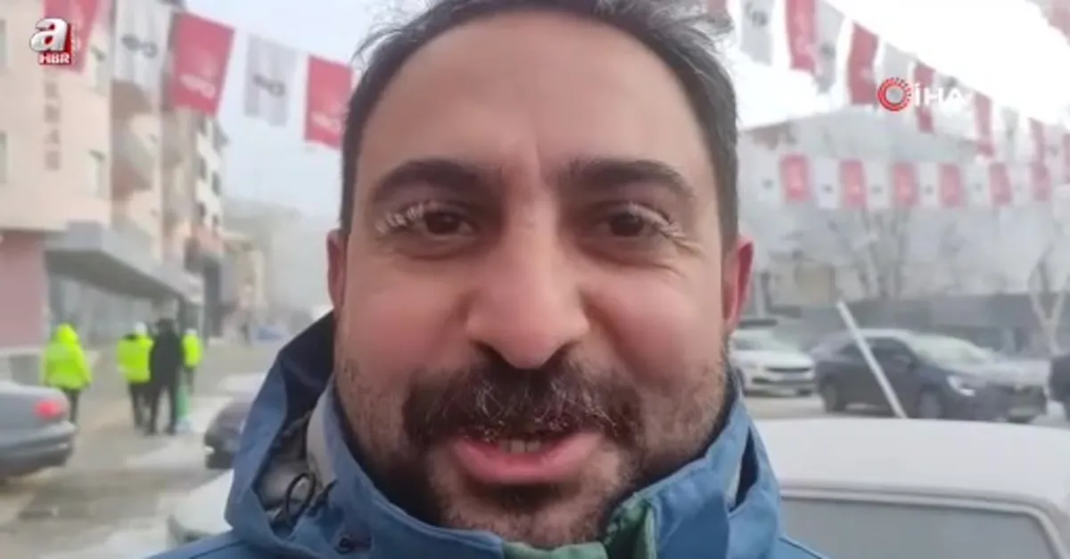Soğuktan kaşları ve kirpikleri dondu