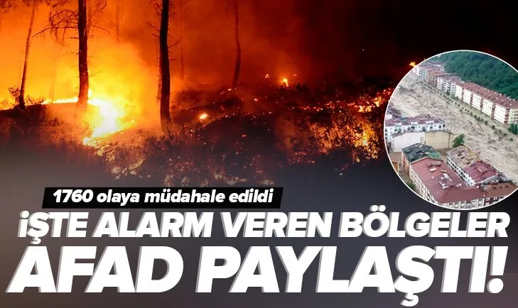 Türkiye’nin afet risk haritası AFAD tarafından çıkarıldı! AFAD 1760 afet olayına müdahale etti
