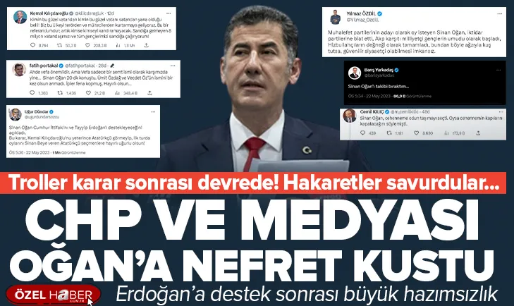CHP ve medyası Oğan’a nefret kustu
