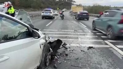 Arnavutköy yolunda zincirleme kaza