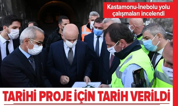 Bakan Karaismailoğlu Kastamonu-İnebolu yolu çalışmalarını inceledi