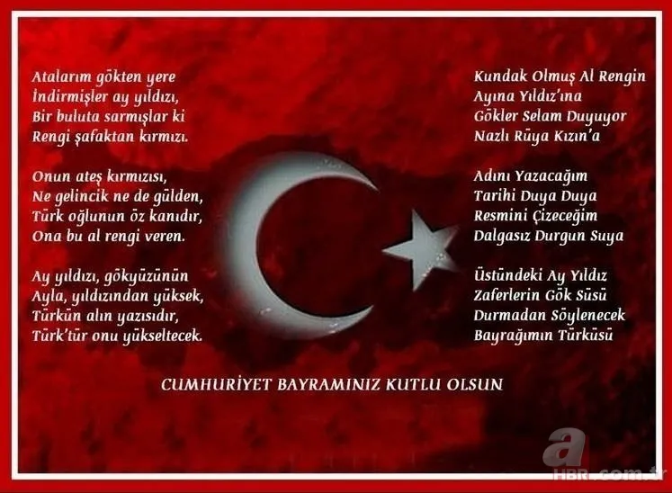 29 Ekim mesajları ve sözleri! Resimli 29 Ekim Cumhuriyet Bayramı coşku ile kutlama mesajları 15