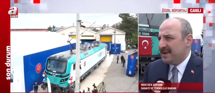 Yerli elektrikli lokomotif raylara iniyor! Sanayi ve Teknoloji Bakanı Mustafa Varank’tan A Haber’e özel açıklamalar