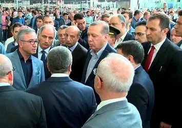 Cumhurbaşkanı Erdoğan Atatürk Havalimanı'nda incelemelerde bulundu