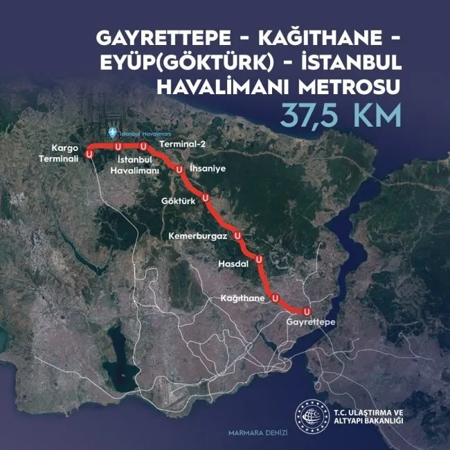 Kağıthane-İstanbul Havalimanı Metro Hattına artık günler kaldı