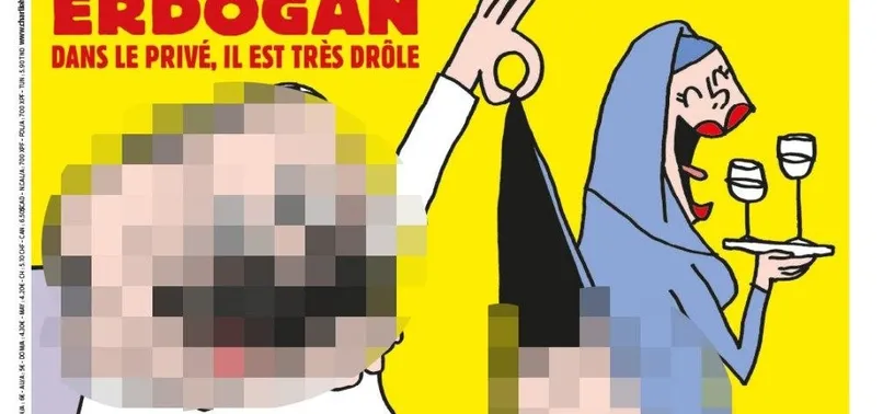 İğrenç ve ahlaksızsın Charlie Hebdo! Fransız dergisinden Başkan Erdoğan'a yönelik kahpece saldırı