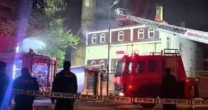 Erzurum’da Cami yangını korkuttu