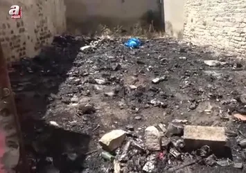 Kilis'te metruk binada yangın