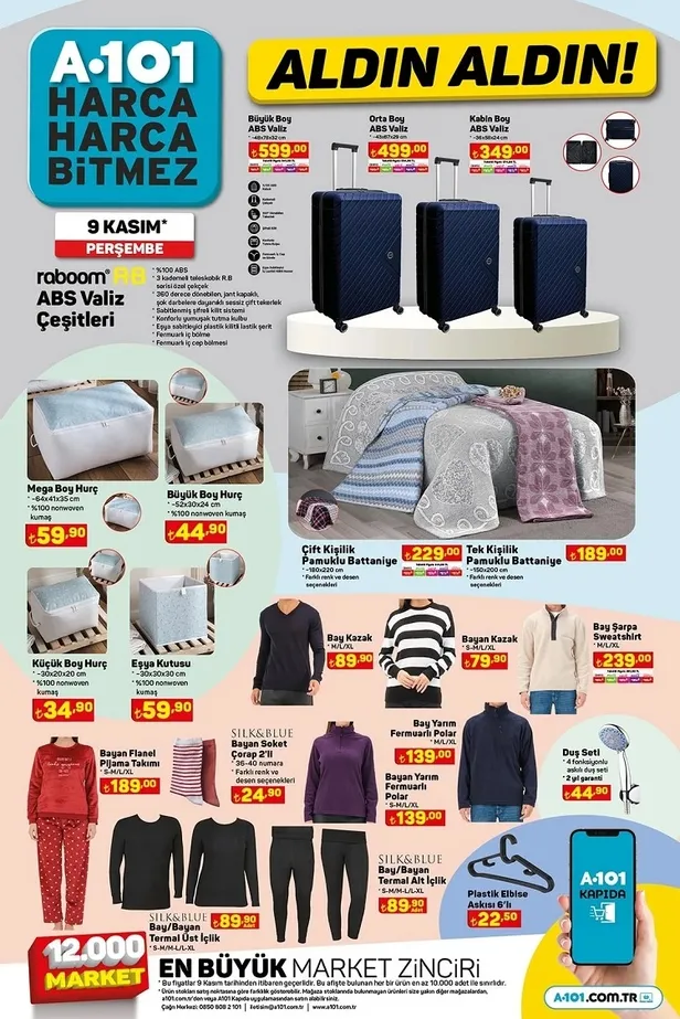A101 21 Kasım aktüel ürünler kataloğu yayınladı! A101 afişinde Elektrikli ısıtıcı 439 TL, Saç düzleştirici 179 TL, Samsung Cyclone Süpürge 2.799 TL’den satışa sunuluyor