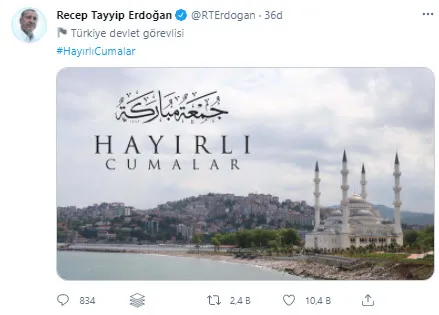 Son dakika: Başkan Erdoğan’dan Uzun Mehmet Camii fotoğraflı cuma mesajı