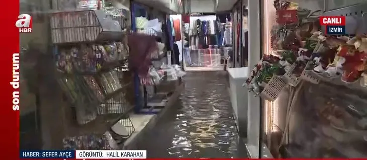İzmir’de değişmeyen manzara! Kemeraltı Çarşısı su altında