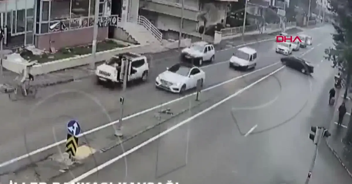 Gaziantep'te trafik kazaları kamerada