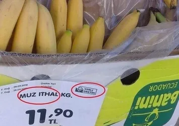 İthal muza yerli üretim etiketi