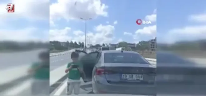 Trafikte öfke patlaması kamerada