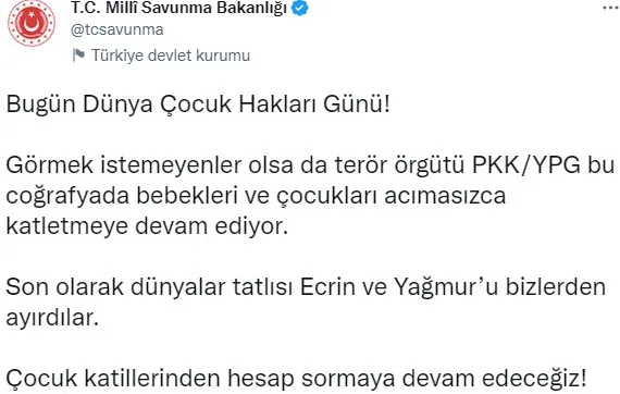 son-dakika-haberleri-milli-savunma-bakanligindan-dunya-cocuk-haklari-gunu-paylasimi-cocuk-sehitler-ecrin-ve-ya-1668953351702.jpg Son dakika haberleri... Milli Savunma Bakanlığı'ndan Dünya Çocuk Hakları Günü paylaşımı! Çocuk şehitler Ecrin ve Yağmur unutulmadı - 3